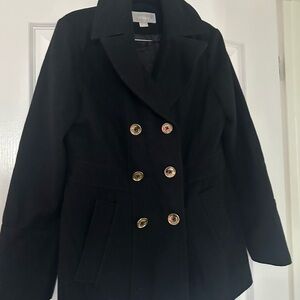 Michael Kors Black Double-Breasted Women's Coat